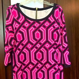 Crown & Ivy Pink Geo Dress